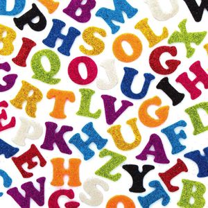 Zelfklevende Glitter Letters van Vilt  (Pak van 500) Kerst Ambachtelijke Benodigdheden
