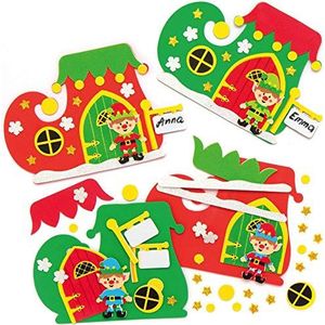 Kerst Elf Deur Sets  (Pak van 4) Kerst Knutsel Activiteiten