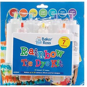 Baker Ross AX944 Rainbow Batik Kit: Maak je eigen artistieke en ambachtelijke activiteiten voor kinderen; creatieve activiteiten voor kinderen