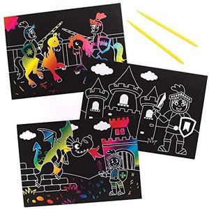 Baker Ross FE288 - Set van 8 krasafbeeldingen - Griekse mythologie - Voor kinderen - Creatieve activiteiten - Voor kinderen - Medium