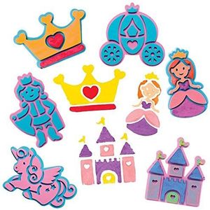 Prinsessen Foam Stempels  (10 stuks) Knutselspullen