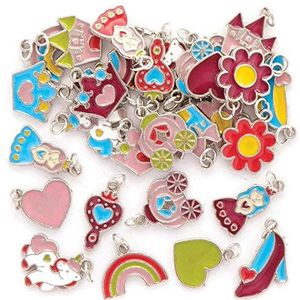 Baker Ross FE314 Prinsessenhangers voor armbanden, sieraden, armbanden, halskettingen, kunsthandwerk, feestactiviteiten, 30 stuks