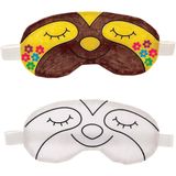 Luie Luiaard Inkleurbare Stoffen Oog Maskers  (Pak van 2) Knutselset