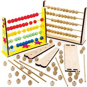 Baker Ross FE524 houten telraamset, educatief speelgoed voor kinderen, leermiddelen voor kinderen
