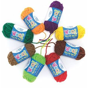 Herfstkleurige Wol Voordeelpakket  (Pak van 8) Knutselspullen
