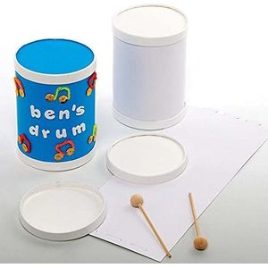Baker Ross FE624 Mini Drum Knutselset - Set van 3, Muzikale Knutselsets voor Kinderen Maak je eigen Drums.