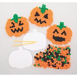 Pompoen met pompom sets  (5 stuks) Halloween Knutselen