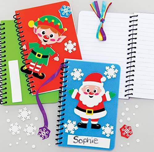Kerst Notitieboekjes Set (Pak van 4) Kerst Ambachtelijke Benodigdheden