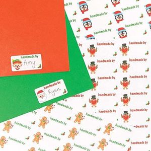 Baker Ross FC185 Kerstmis 'zelf gemaakte' stickers - Pak van 400, Kinder stickers, Ideaal voor Kinder Knutselprojecten, Geweldig voor Kaarten maken en versieren van plakboeken