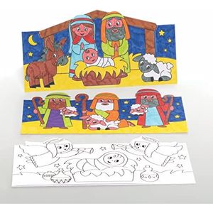 Baker Ross Kerststal kerststal 10 stuks Kerstmis pop-up kaarten