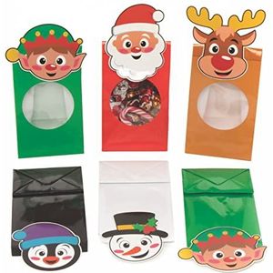 Traktatiezakjes voor Kerstmis (Pak van 10) Kerstmis Sok Vullers