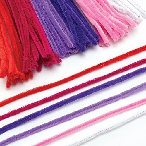 Rood, roze en paarse pijpenragers voordeelpakket  (Pak van 200) Knutselspullen