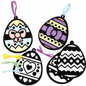 Baker Ross - Paasei-decoraties - 15 stuks - Fluwelen Kleurfoto's voor Kinderen om te Knutselen