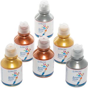 Metallic Acrylverf (Pak van 6) Knutselen met Verven