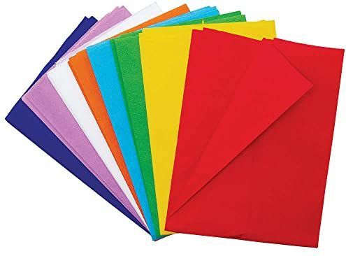 Regenboogkleurig crÃªpepapier (Pak van 8) Knutselen Van Karton En Papier