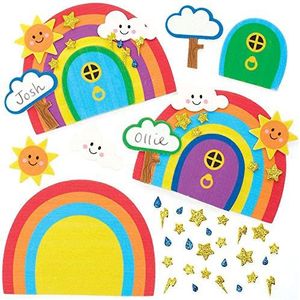 Baker Ross AW602 Puzzels van hout (8 stuks) – blanco puzzelstukjes voor kinderen om te versieren