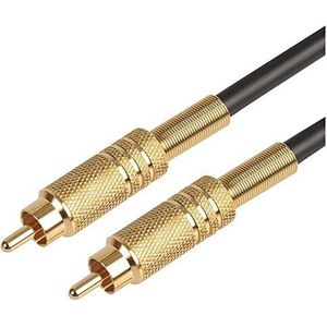 Pro Signal PSG00453 phono-kabel (Cinch) mannelijk naar mannelijk, RG59 kabel, 1 m, zwart