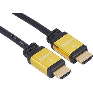 Pro Signal PSG04109 HDMI-kabel met ethernet, stekker op stekker, vergulde metalen koppen, 1 m, zwart