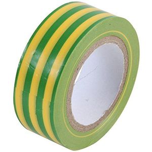 Isolatietape, 19 mm x 8 m, groen/geel