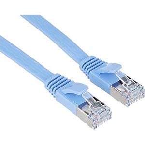 Pro Signal PSG91145 Ethernet-patchkabel (plat, Cat6a, STP, 5 m), blauw