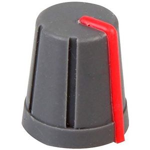 Multicomp CR-R4-1 Soft Touch deurknop met D-schacht in grijs/rood