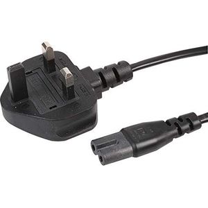 Pro Elec PEL00812 UK netstekker naar C7 kabel, zwart, 3 m