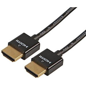 Pro Signal High Speed 4K UHD HDMI-Kabel mit Ethernet, Stecker auf Stecker, schlankes Kabel, 2 m, Schwarz