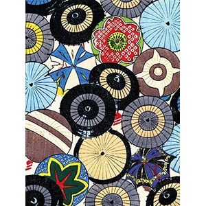 Piddix Kunstdruk op canvas, vintage, Japanse paraplu's, meerkleurig, 60 x 80 cm