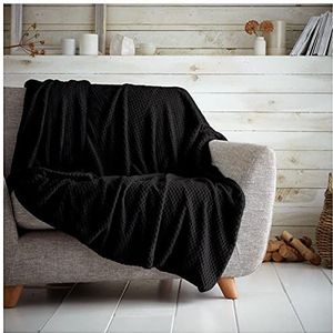 GC GAVENO CAVAILIA Thermo-fleece sprei 200 x 240 cm, zwart