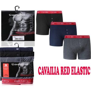 2x 3st boxershorten M Cavailia rood elastisch ondergoed boxers Trunks shorts