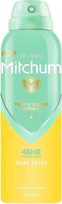 Mitchum - Triple Odor Defense - Aerosol Deodorant - Pure Fresh - 200 ml
