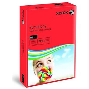 Xerox Symphony Intense 372565 Kleurpapier, intens rood, 80 g/m², A4, 500 vellen