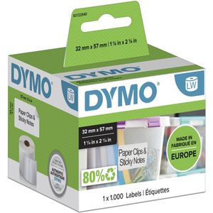 DYMO originele LabelWriter multifunctionele labels | 57 mm x 32 mm | 1000 zelfklevende etiketten | Geschikt voor de LabelWriter labelprinters | Gemaakt in Europa