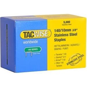 Tacwise 0477 140/10 mm RVS nietjes - Doos van 5.000, Zilver