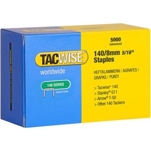 Tacwise nieten voor tacker - Type 140 - 8 mm - Gegalvaniseerd - 5000 stuks