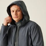 Regatta - Venturer 3-Layer Printable Hooded Softshell Jacket - Seal Grey/Black