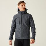 Regatta - Venturer 3-Layer Printable Hooded Softshell Jacket - Seal Grey/Black