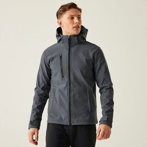 Regatta - Venturer 3-Layer Printable Hooded Softshell Jacket - Seal Grey/Black