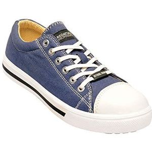 Regatta Professionele Playoff SBP Staal Toe Cap Werkkleding Veiligheid Sneaker, Blauw/Wit, maat 10