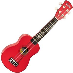 Laka Rainbow Series Sopraan Ukelele & Draagtas ~ Rood