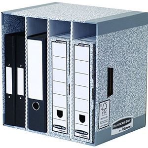 Bankers Box Systeem bureau organizer grijs/wit 5 stuks