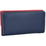 Mywalit Tri-fold Zip Wallet Leren Portemonnee 17 cm royal