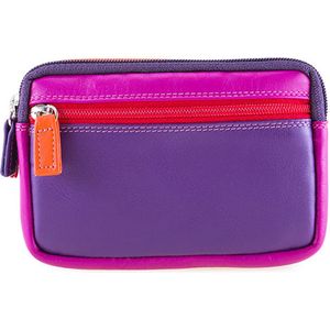 Mywalit Small Leather Double Zip Purse Sangria