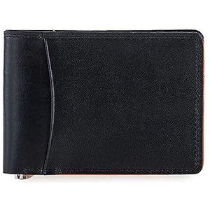 Mywalit Slim portemonnee RFID leer 11 cm, zwart/oranje