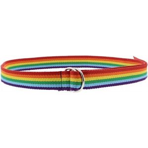 Zac's Alter Ego - Rainbow Stripe Canvas riem - Multicolours