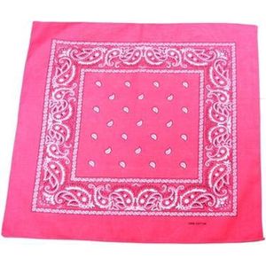 Zac's Alter Ego Bandana Paisley fuchsia  Roze/Wit