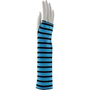 Zac's Alter Ego - Long Striped Vingerloze handschoenen - Turquoise