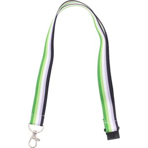 Zac's Alter Ego - 90cm Aromantic with Detachable Keyhook Sleutelkoord/Lanyard - Multicolours