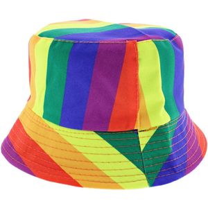 Zac's Alter Ego Bucket hat / Vissershoed Reversible Rainbow Regenboog