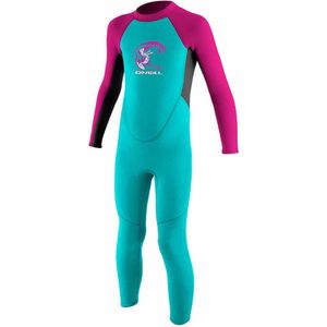 O'Neill Peuter Reactor 2mm Rug Ritssluiting Wetsuit - Aqua /